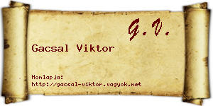 Gacsal Viktor névjegykártya