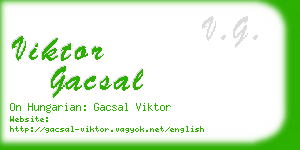viktor gacsal business card